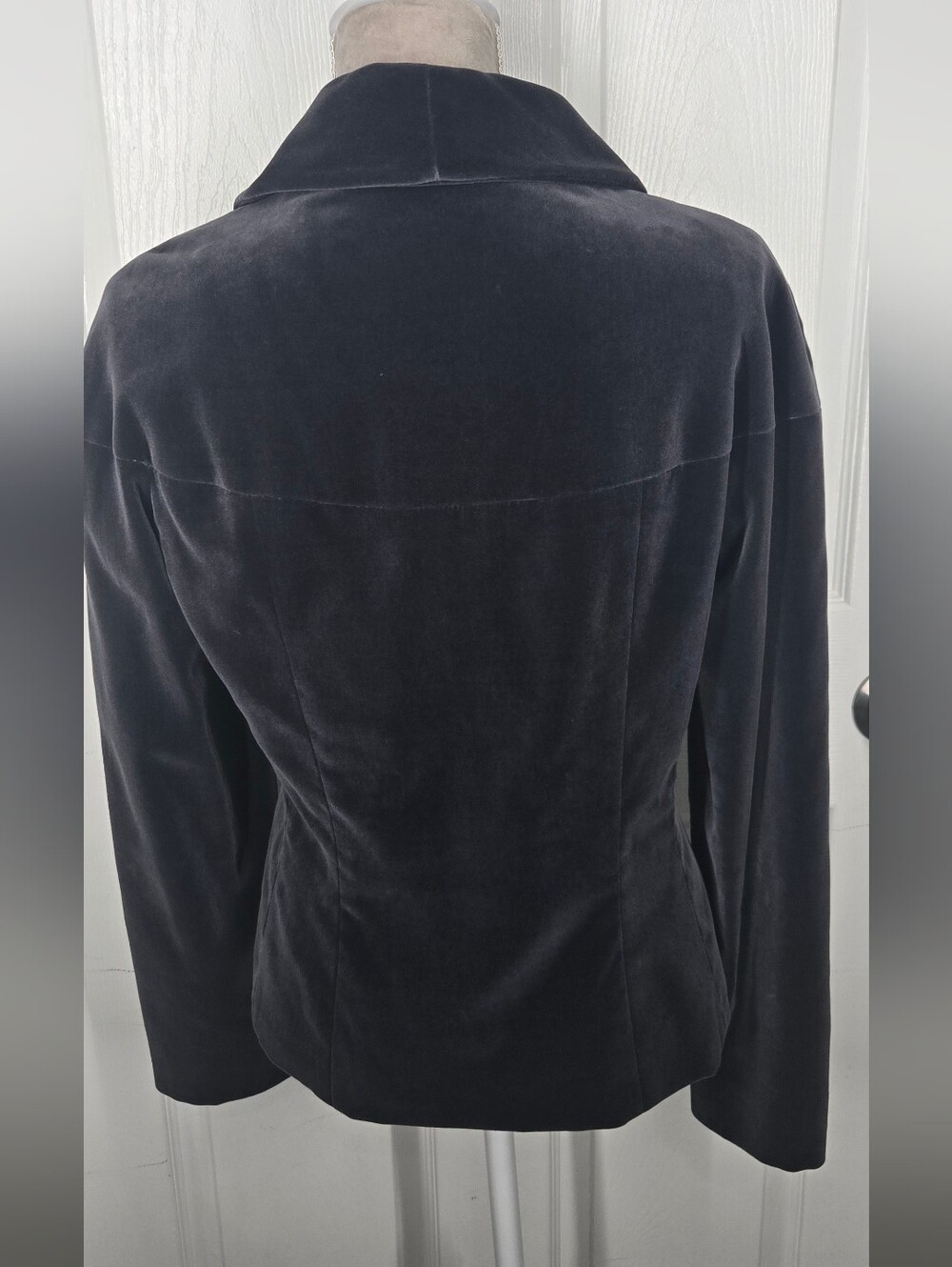 ETRO Milano Black Velvet Silk Lined Women's Blazer IT 48 US 12 - Picture 3 of 15